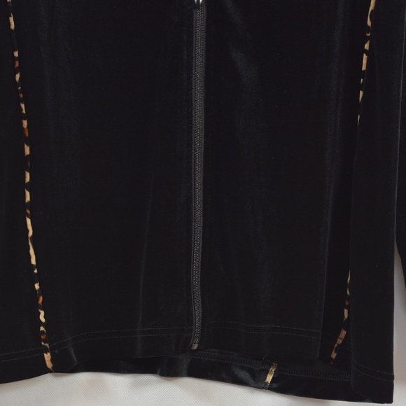 Black Stretch Velvet Coldwater Creek Top SZ XL NWOT - Picture 6 of 9